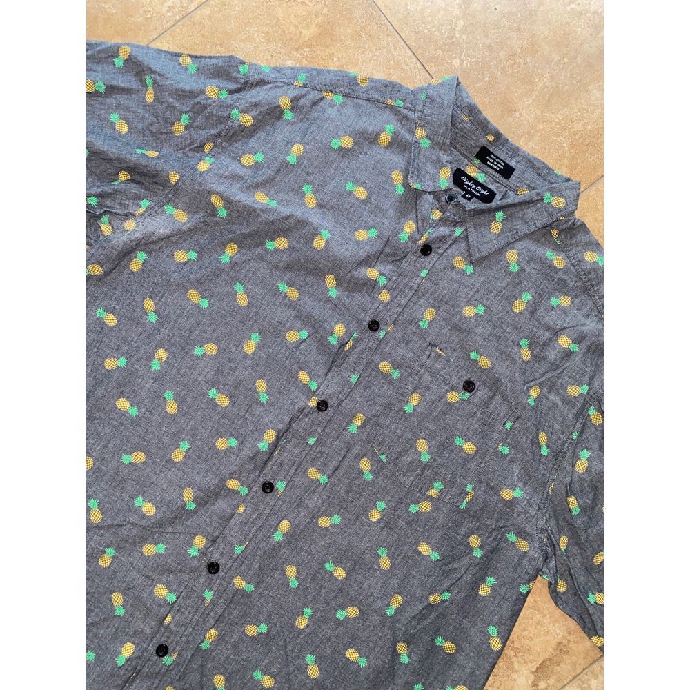 Eighty‎ Eight Platinum Mens Short Sleeve Button Up Pineapple Shirt sz 4XL